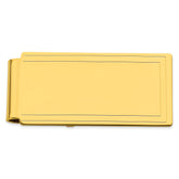 Gold-plated Kelly Waters Engraved Edge Plain Hinged Money Clip
